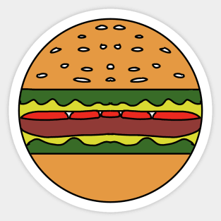 Cute Burger Sticker